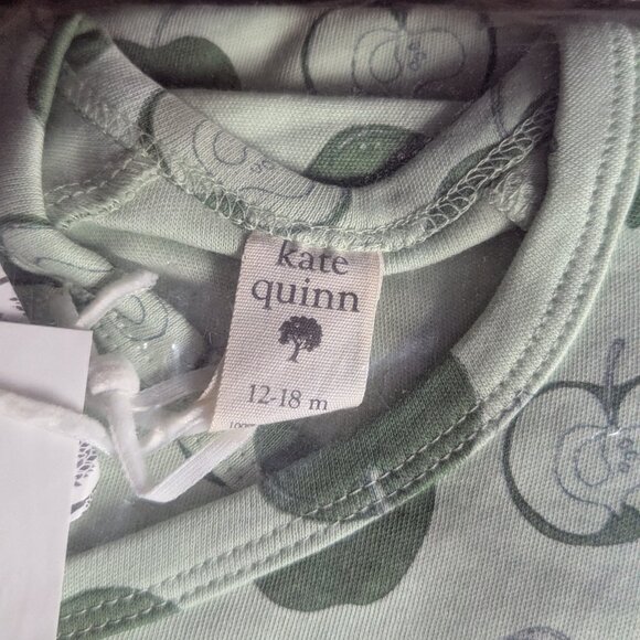 Kate Quinn long sleeve kimono bodysuit | loden apples | organic cotton interlock - Picture 5 of 15